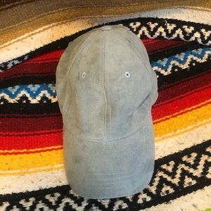 Faux Suede Light Blue Hat